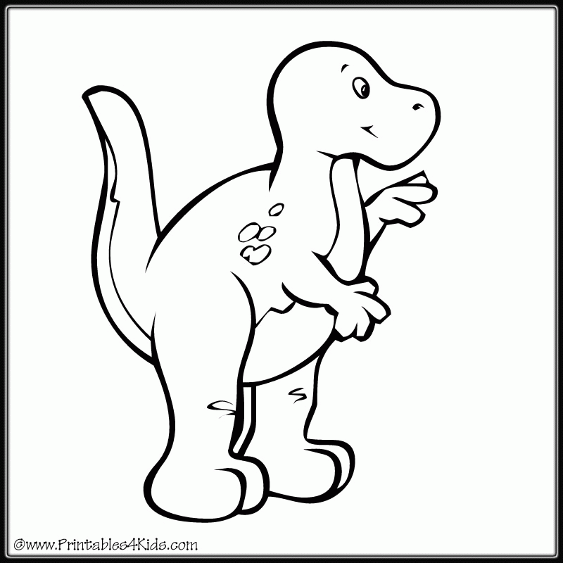 Plansa de colorat cu Dinozauri 128 33